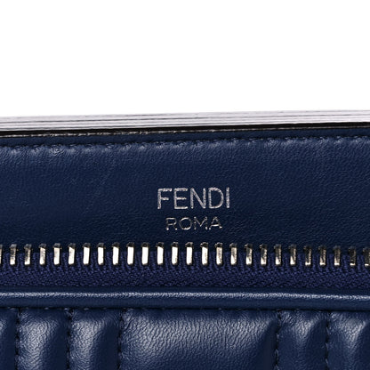 Fendi Shiny Nappa Trapuntata Small DotCom Click Chain Satchel Blue 7 of 10