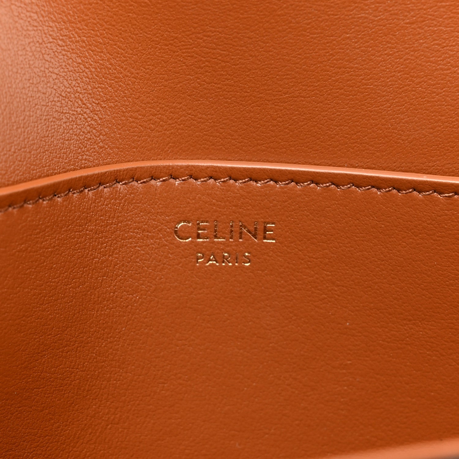 Celine Smooth Calfskin Tabou Clutch On Strap Tan 6 of 10