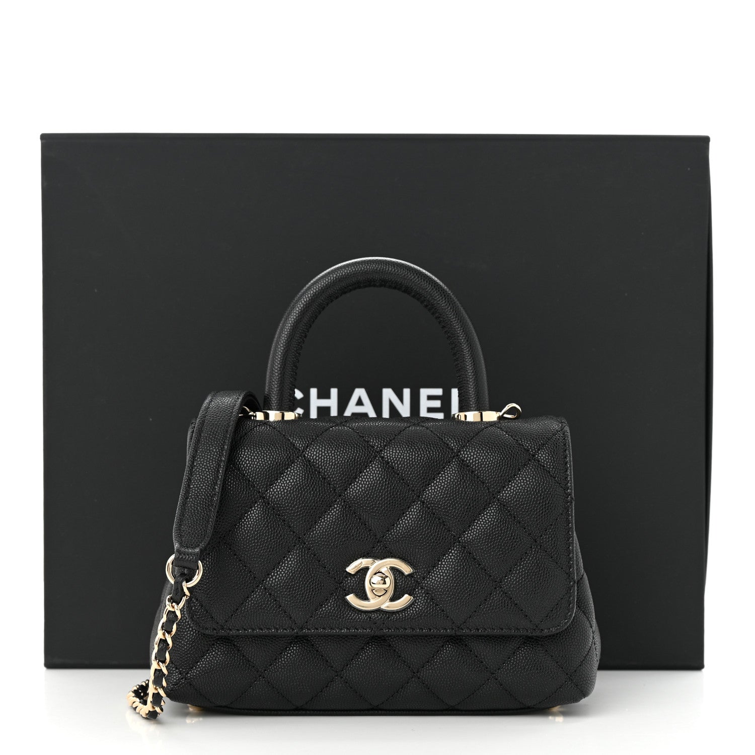Chanel Caviar Quilted Extra Mini Coco Handle Flap Black 11 of 11
