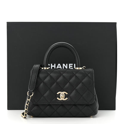 Chanel Caviar Quilted Extra Mini Coco Handle Flap Black 11 of 11