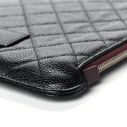 Chanel Caviar Quilted Document Portfolio Holder Black 10 of 12