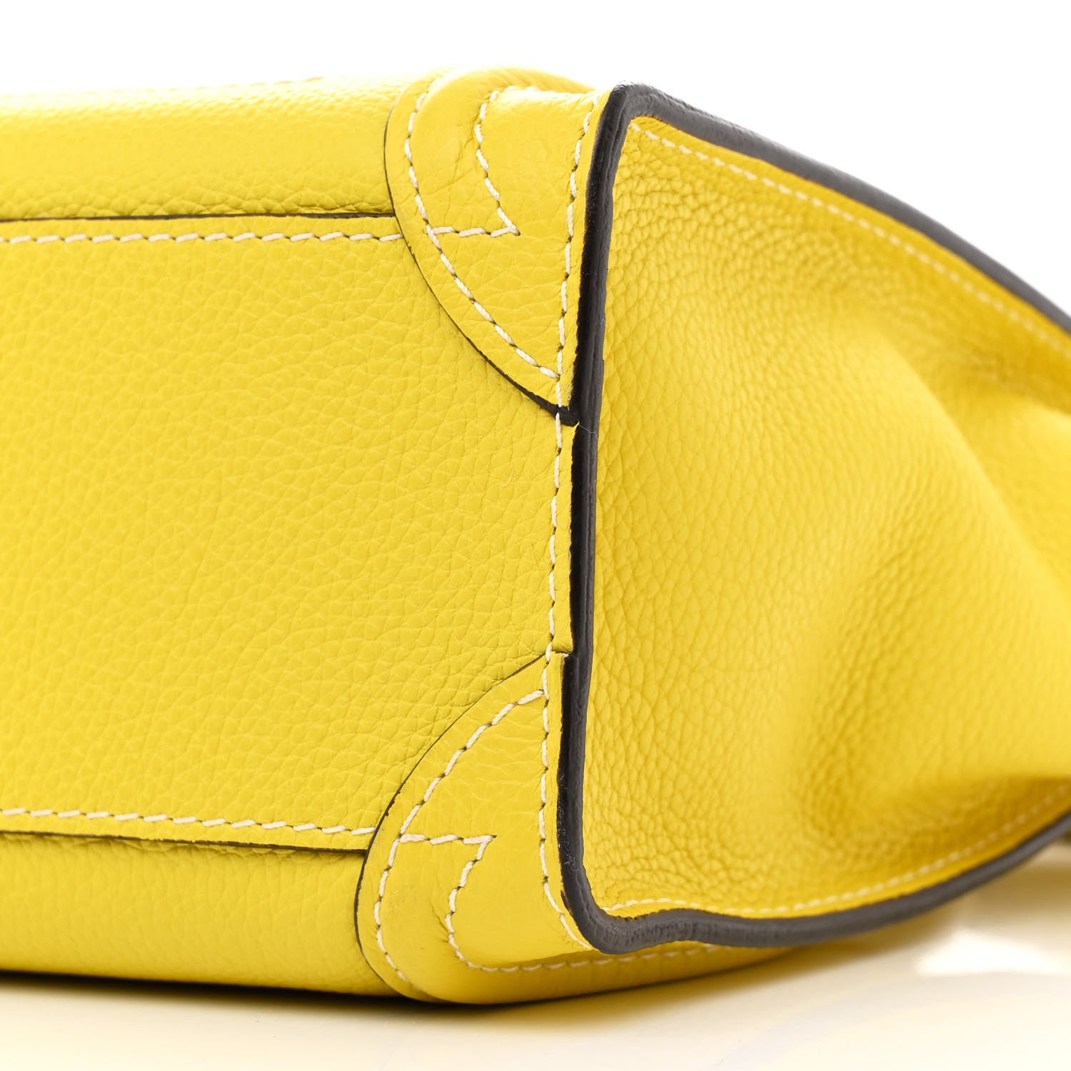 Celine Drummed Calfskin Nano Luggage Acacia 10 of 11