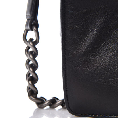 Chanel Calfskin Embossed Stitch Large Boy Flap Black 18 of 19