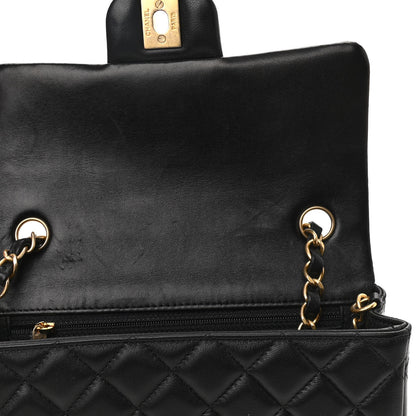 Chanel Lambskin Quilted Mini Rectangular Flap Black 11 of 12