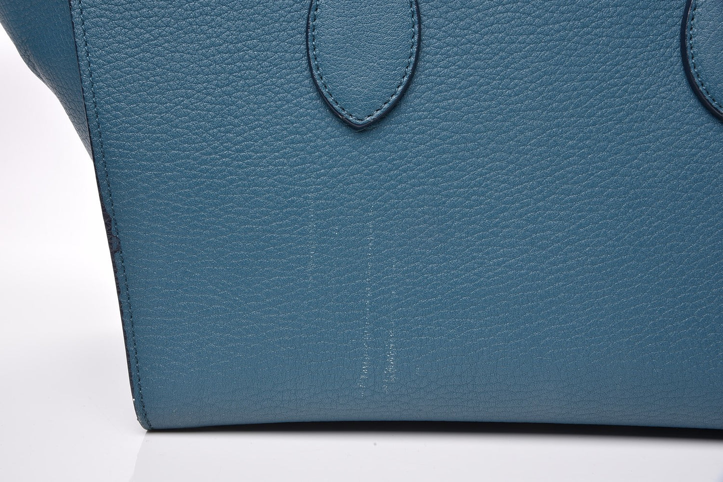 Crisped Calfskin Small Tie Knot Tote Metallic Blue