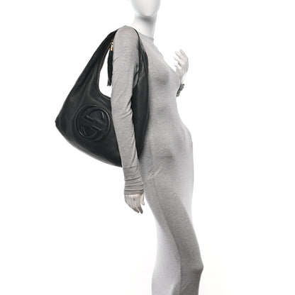 Gucci Pebbled Calfskin Soho Hobo Black 2 of 15