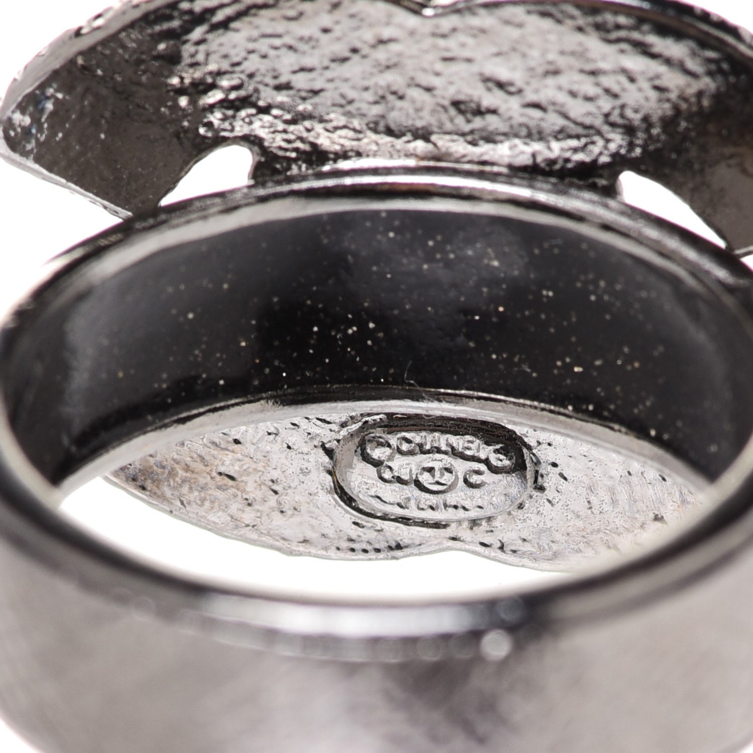 Chanel Crystal CC Ring 6 Silver 4 of 4