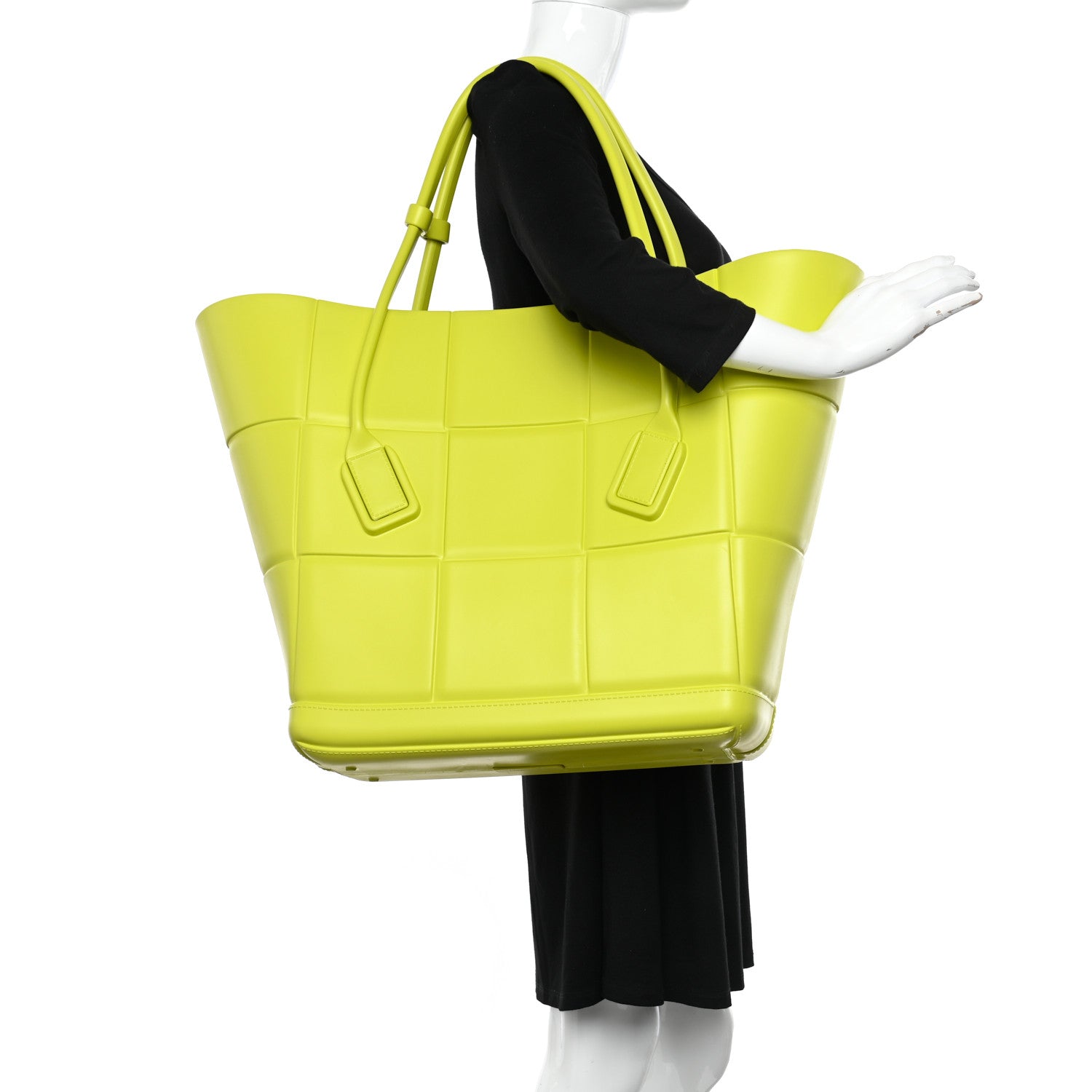 Bottega Veneta Rubber Maxi Intrecciato Medium Arco Kiwi Green 2 of 9