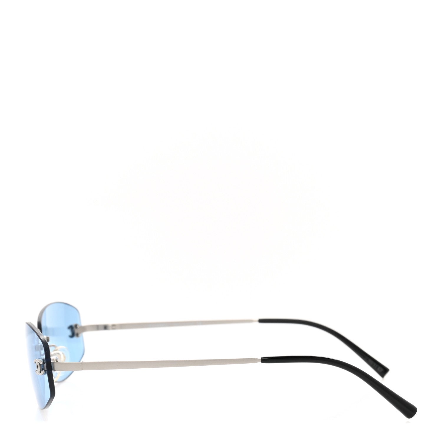 Chanel Metal Frameless Sunglasses 4002 Blue 3 of 8