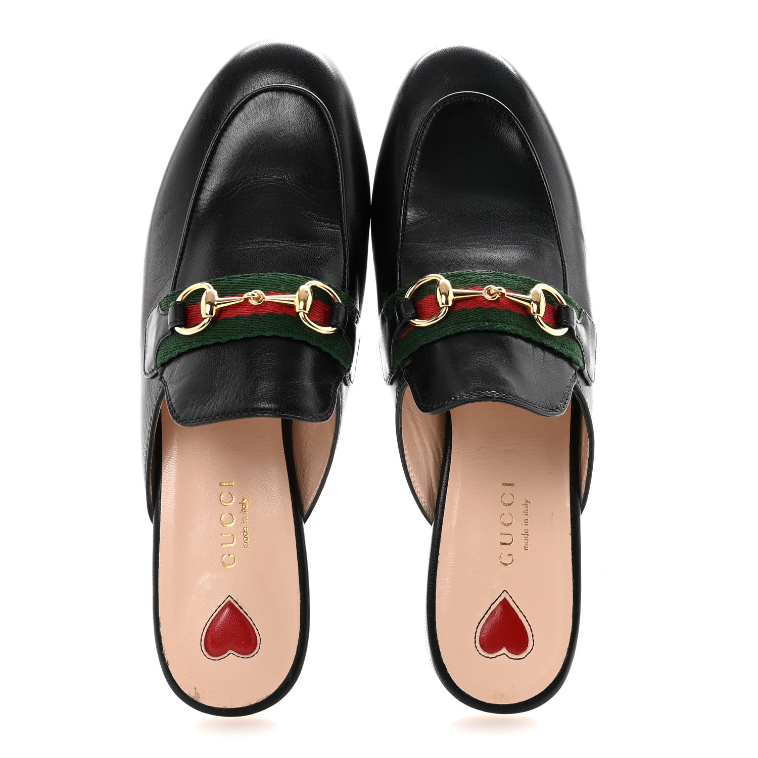 Gucci Malaga Kid Web Womens Princetown Slippers 36.5 Black 2 of 9