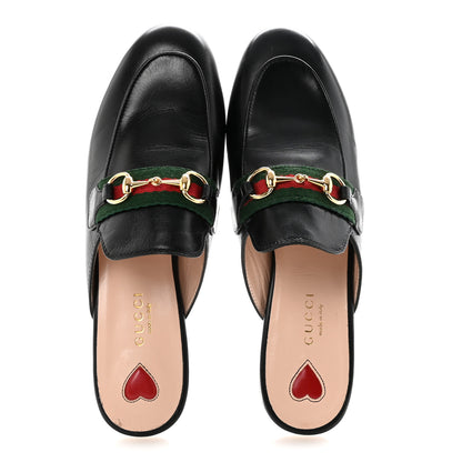 Gucci Malaga Kid Web Womens Princetown Slippers 36.5 Black 2 of 9
