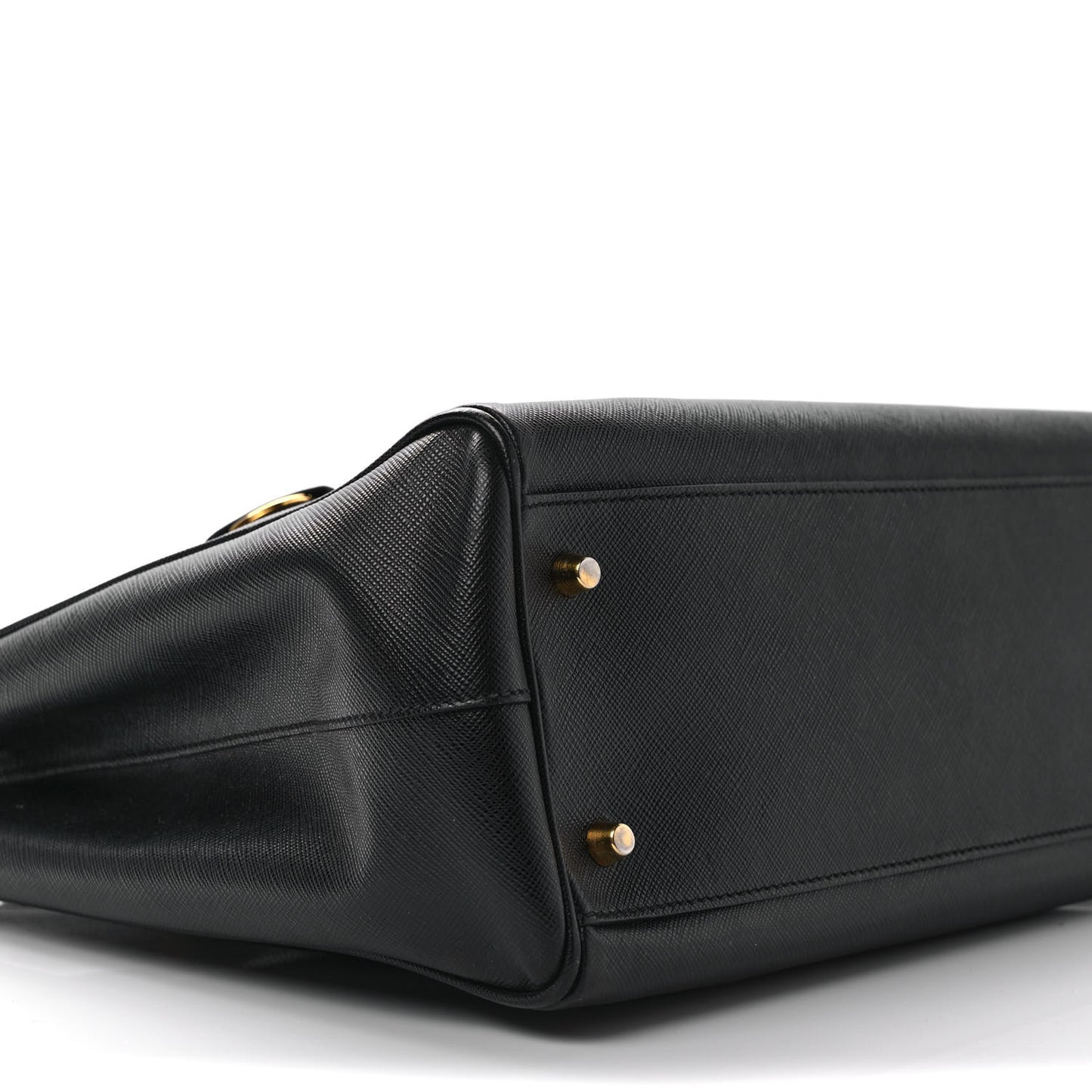 Saffiano Large Galleria Double Zip Tote Black