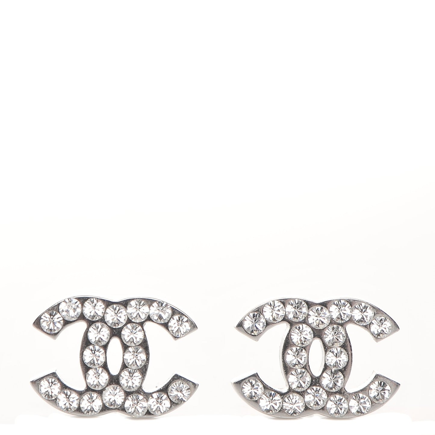 Crystal Timeless CC Earrings Silver