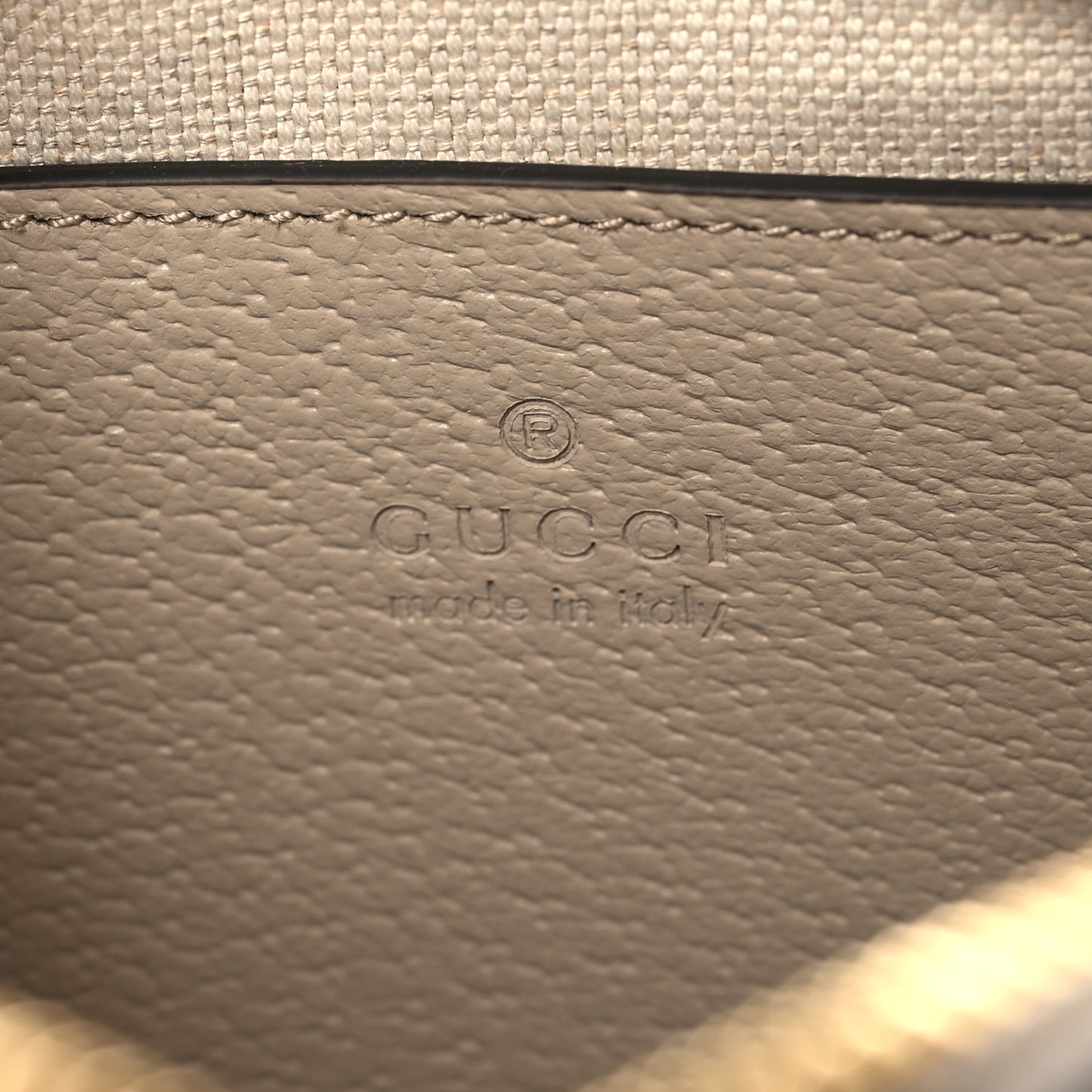 GG Supreme Monogram Textured Dollar Calfskin Mini Ophidia Shoulder Bag Beige Mystic White Oatmeal