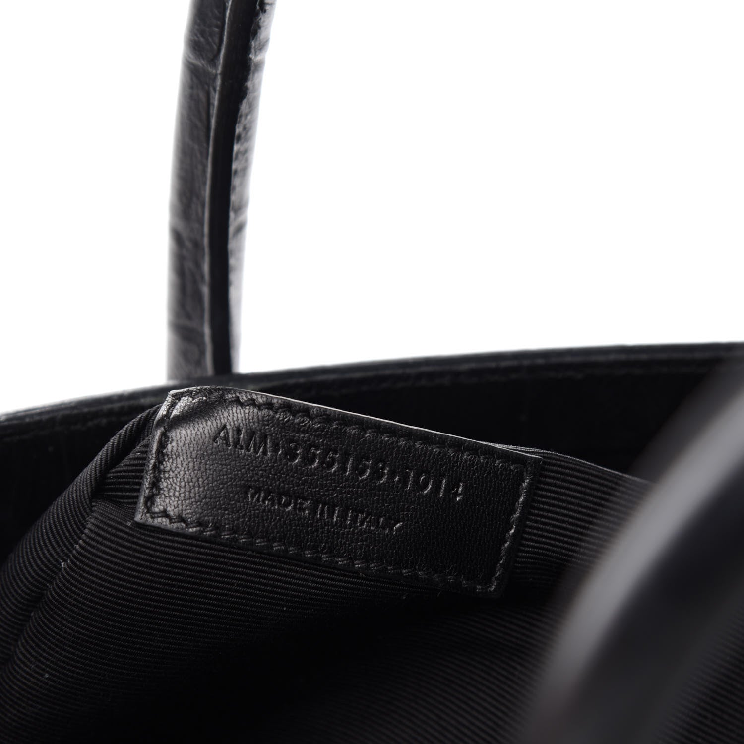 Saint Laurent Calfskin Crocodile Embossed Small Sac De Jour Black 11 of 12