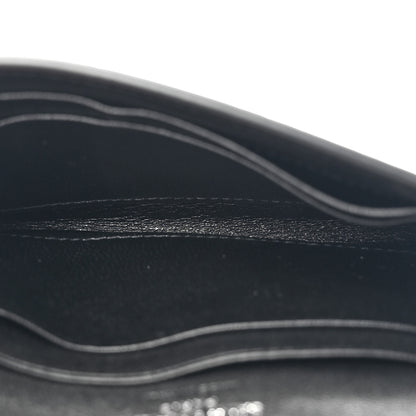 Saint Laurent Calfskin Lambskin Snakeskin Embossed Small Monogram Envelope Wallet Black White 5 of 8