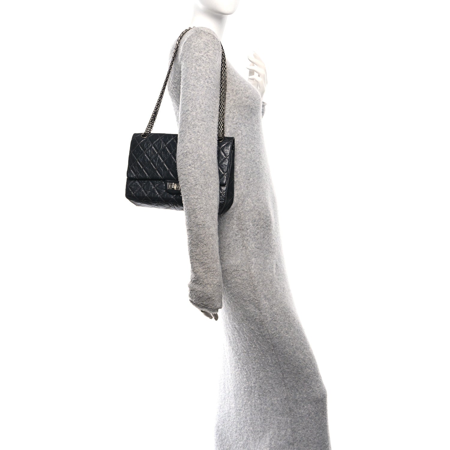 Chanel Aged Calfskin Quilted 2.55 Reissue 226 Flap Grey 2 of 10