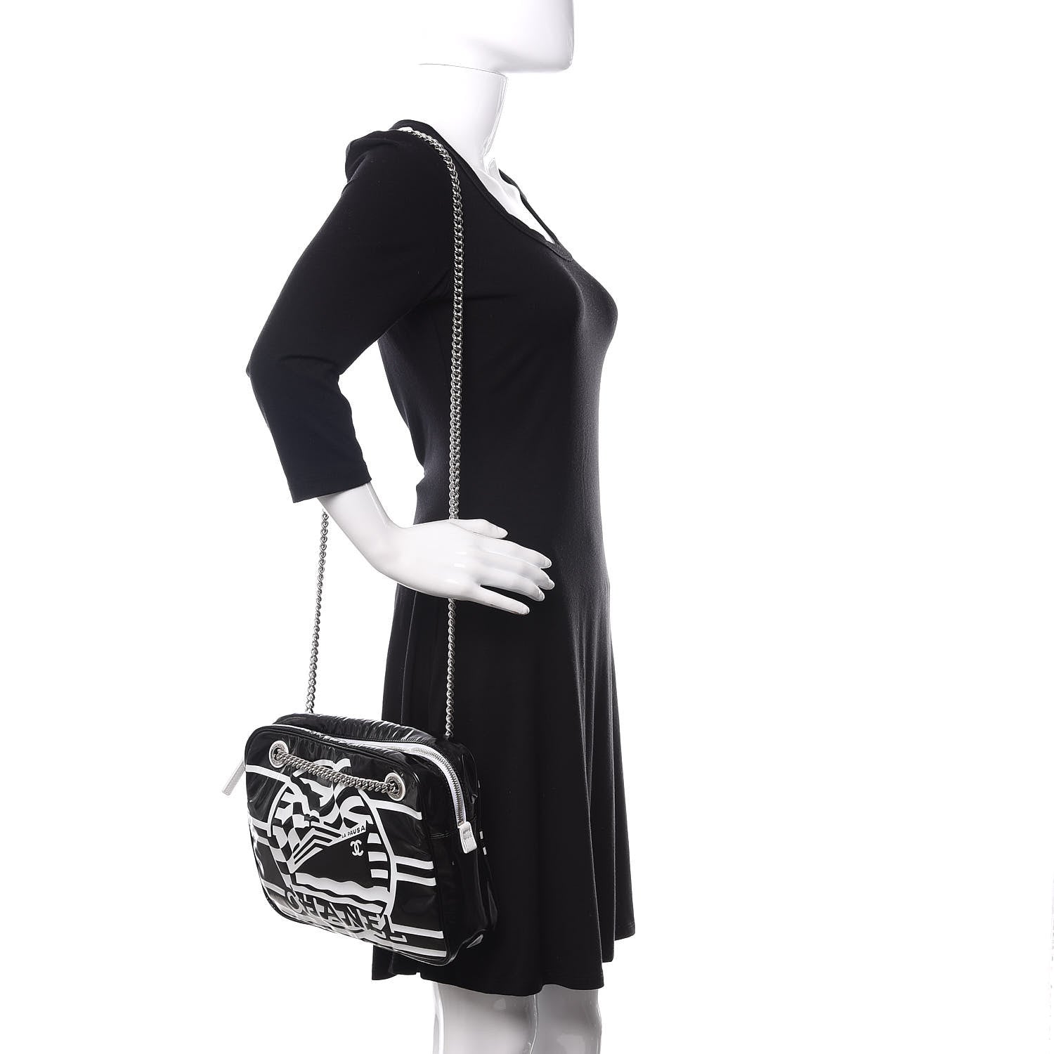 Chanel Vinyl Small La Pausa Camera Case Black 2 of 11