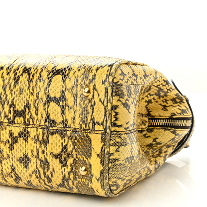 Fendi Snakeskin Small Chameleon Tote Yellow 10 of 10