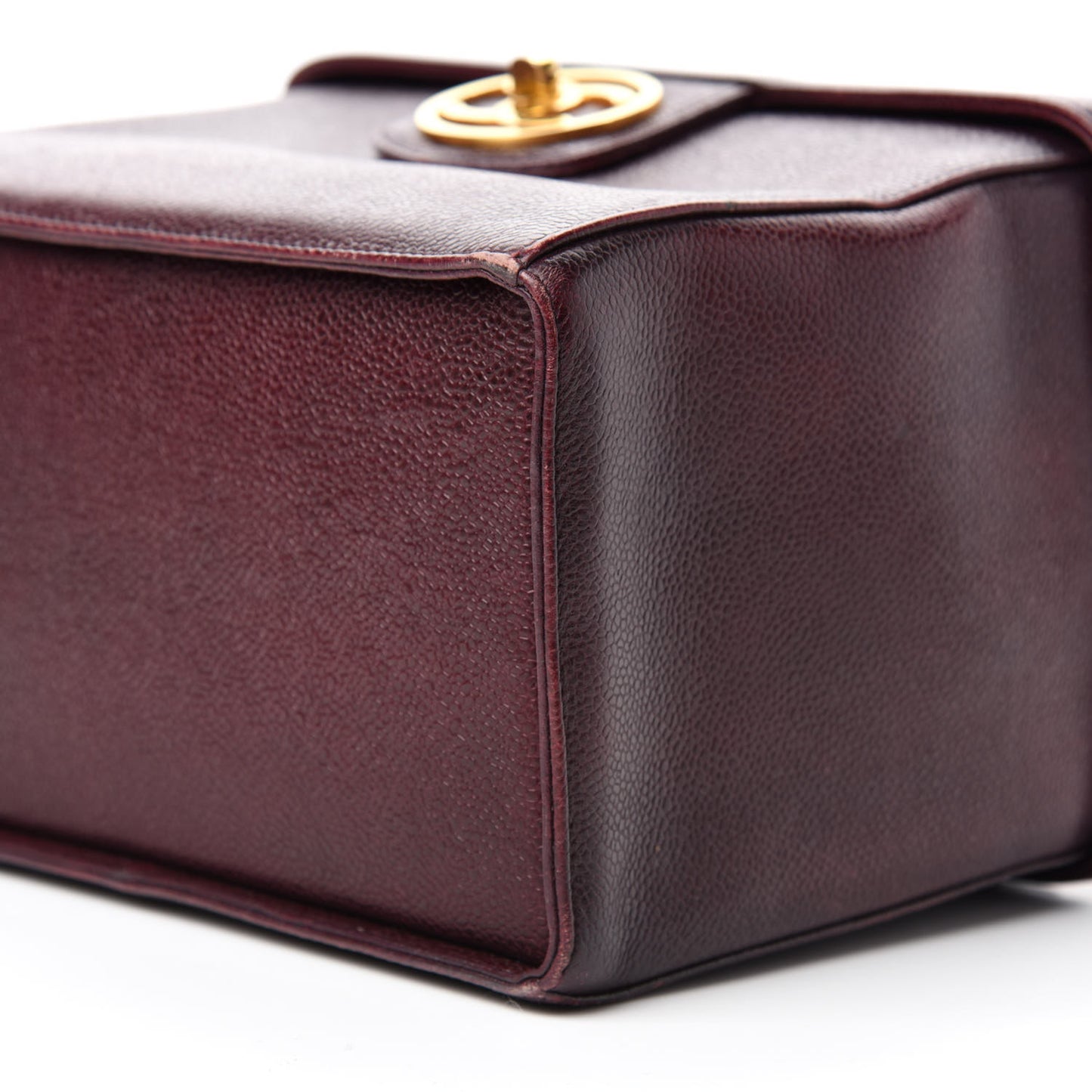 Caviar Vanity Case Burgundy