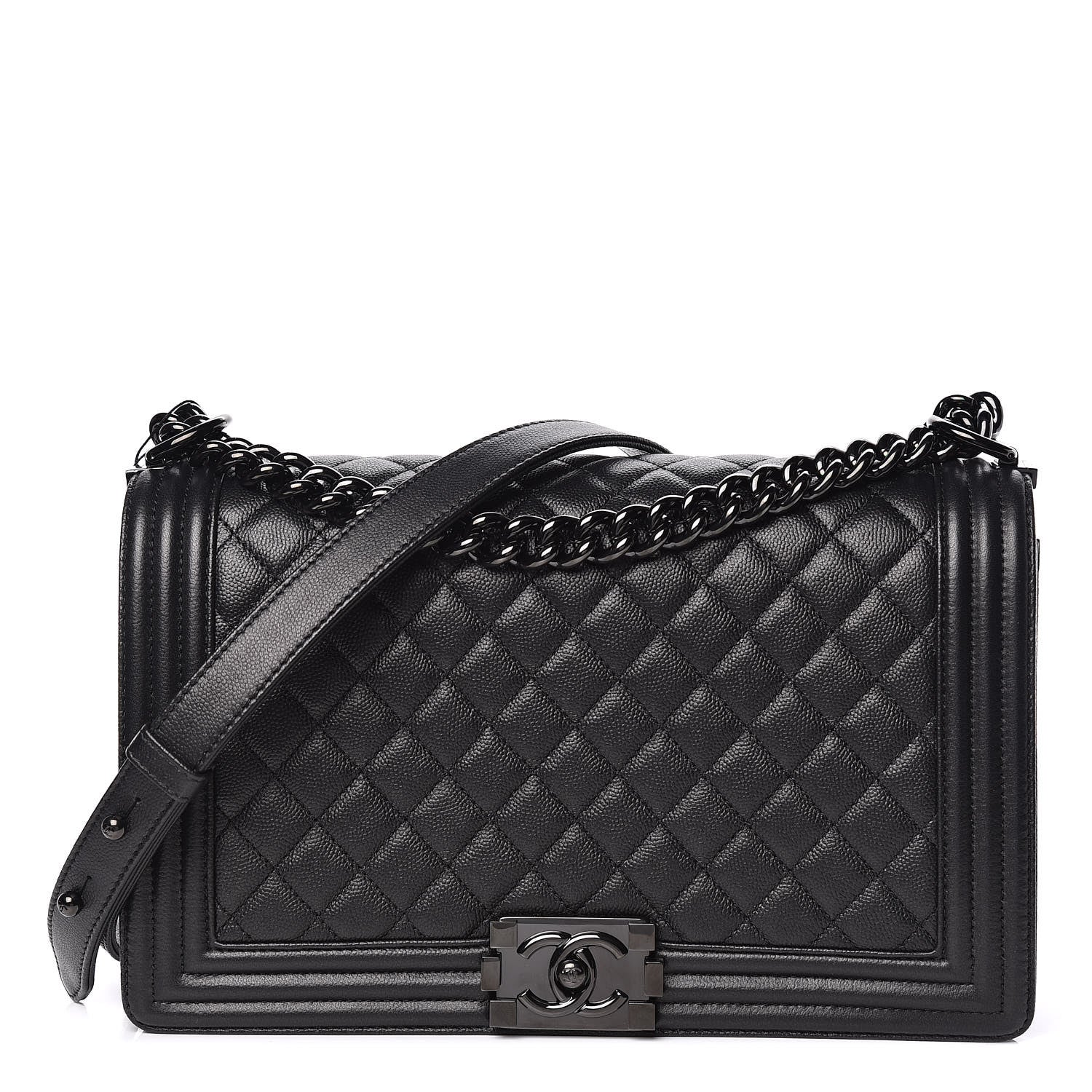 Chanel Caviar Quilted New Medium Boy Flap So Black 1 of 11