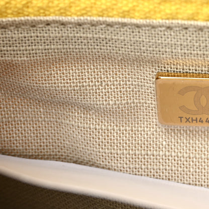 Chanel Mixed Fibers Small Deauville Tote Yellow 10 of 10