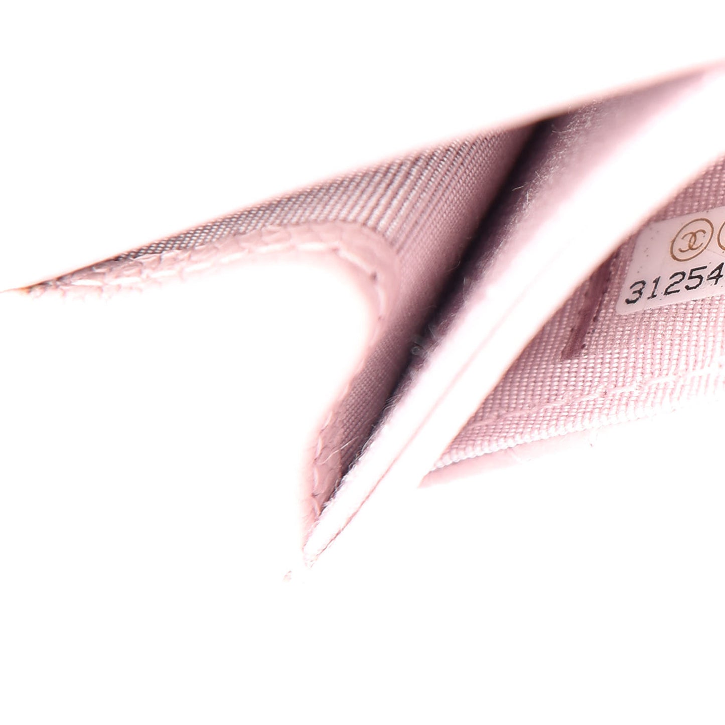 Caviar Quilted Flap Card Holder Wallet Light Pink