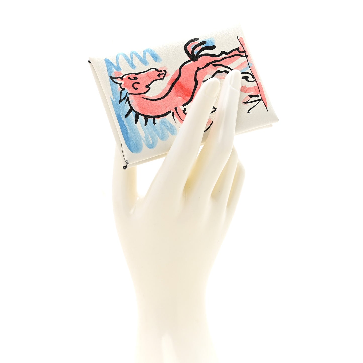 Swift Spring Horse Calvi Duo Card Case White