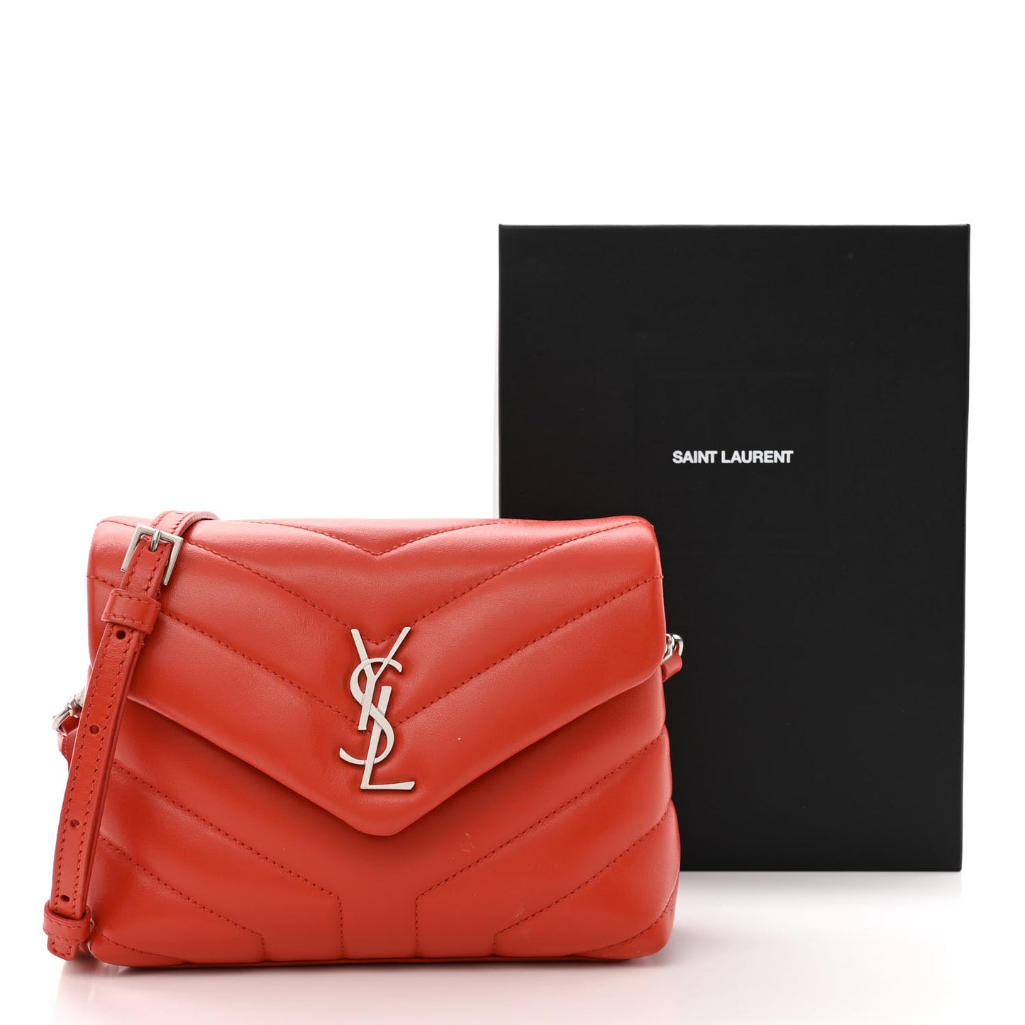 Calfskin Y Quilted Monogram Toy Loulou Crossbody Bag Coral