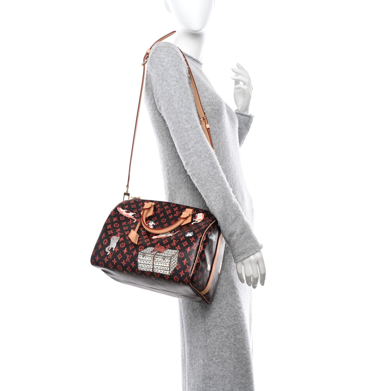 Louis Vuitton LOUIS VUITTON Catogram Speedy Bandouliere 30 Marron 2 of 10