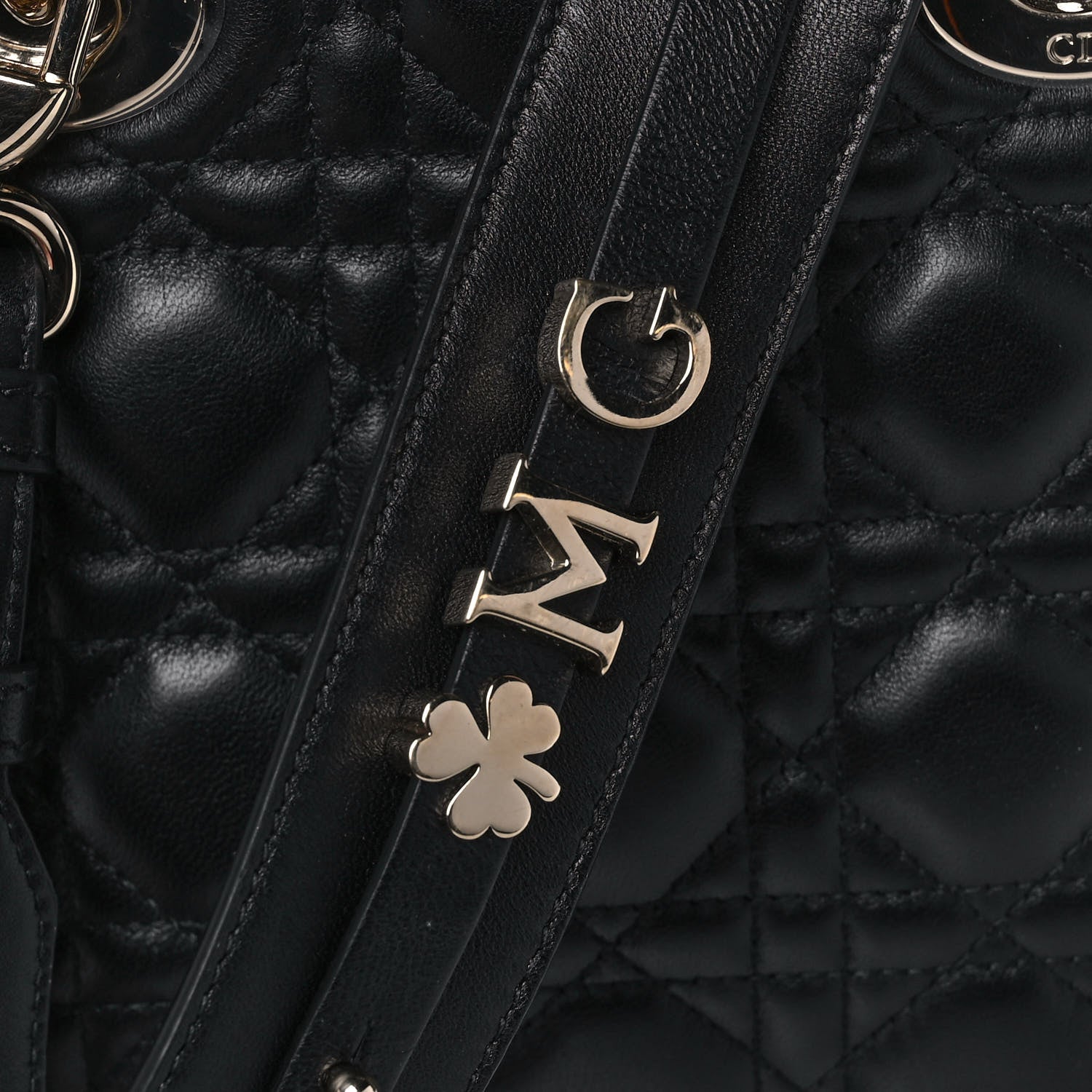 Christian Dior Lambskin Cannage Small My ABCDior Lady Dior Black 9 of 16