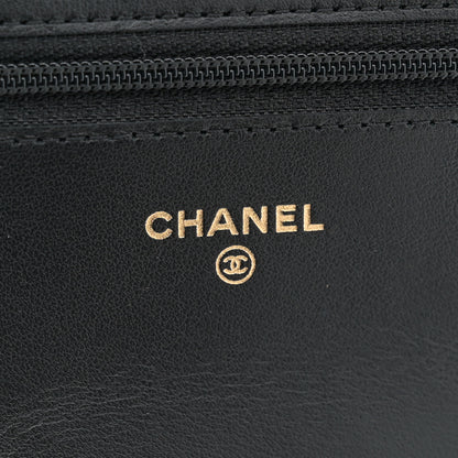 Chanel Caviar Quilted Boy Wallet On Chain WOC Black 6 of 11
