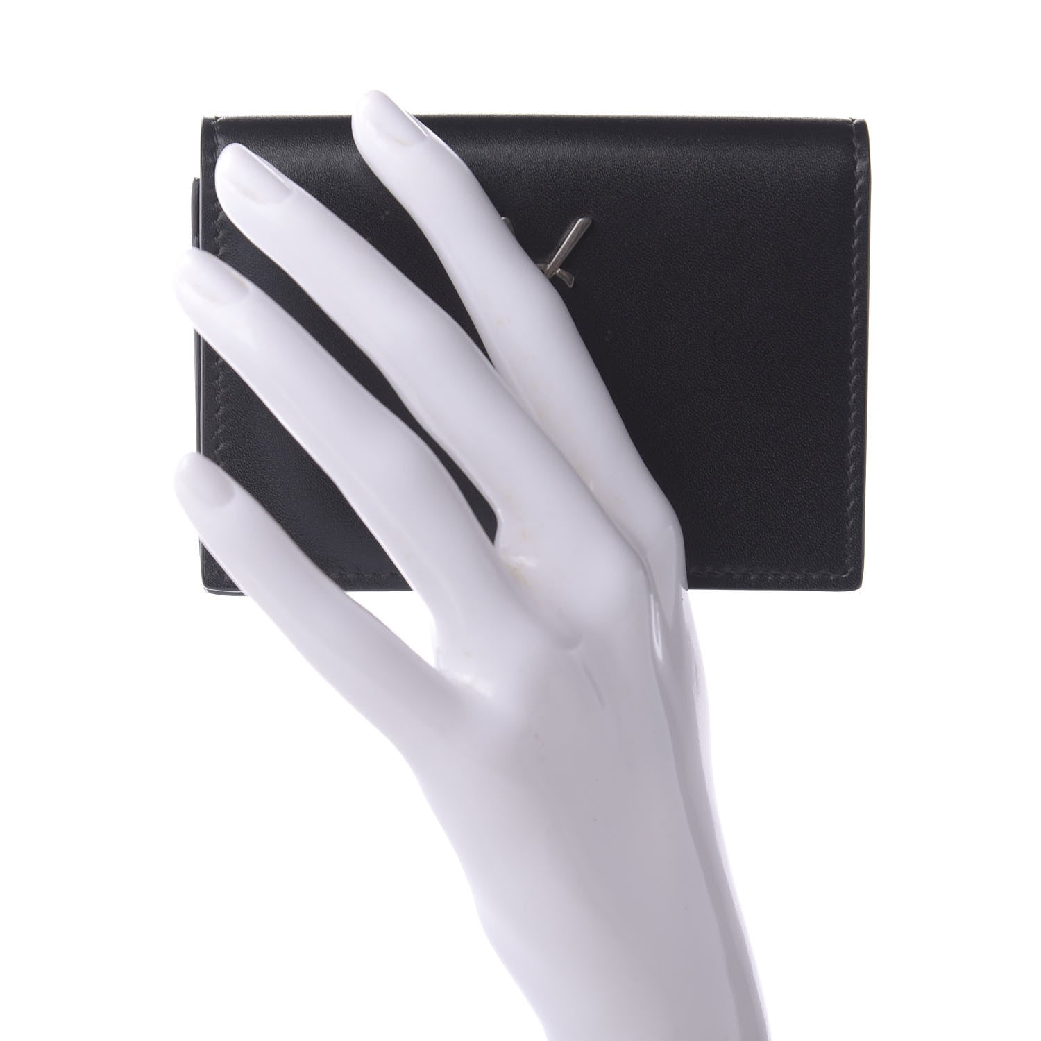 Saint Laurent Lambskin Monogram Card Case Black 2 of 7