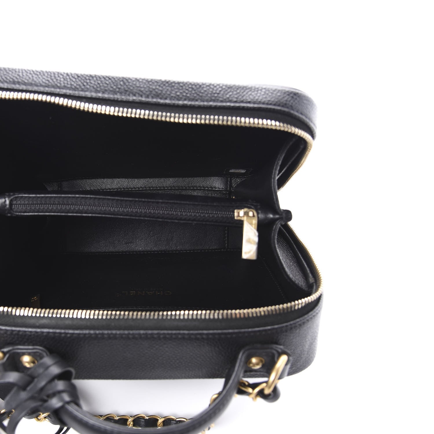 Chanel Caviar Quilted Medium CC Filigree Vanity Case Black 5 of 10