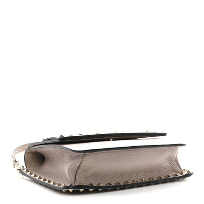 Valentino Garavani Pebbled Calfskin Rockstud Side Slip Crossbody Poudre 4 of 9