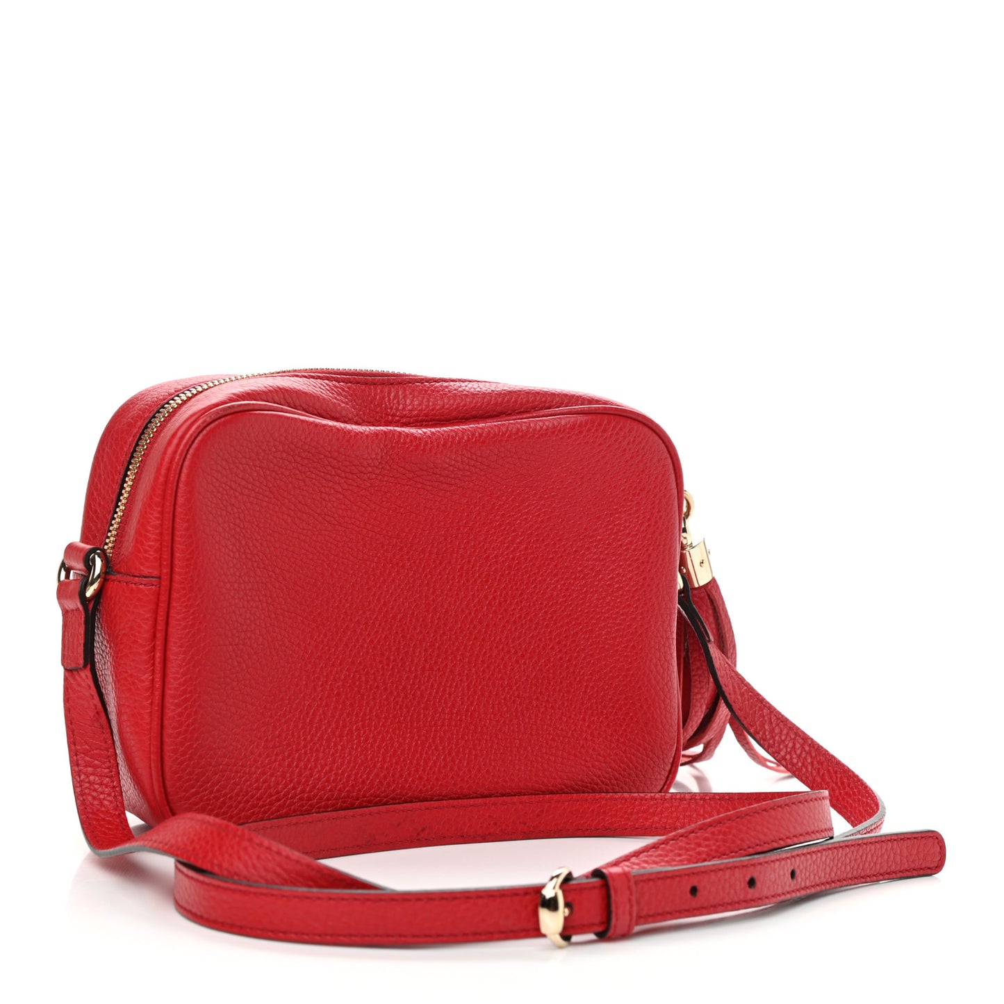 Pebbled Calfskin Small Soho Disco Bag Tabasco Red