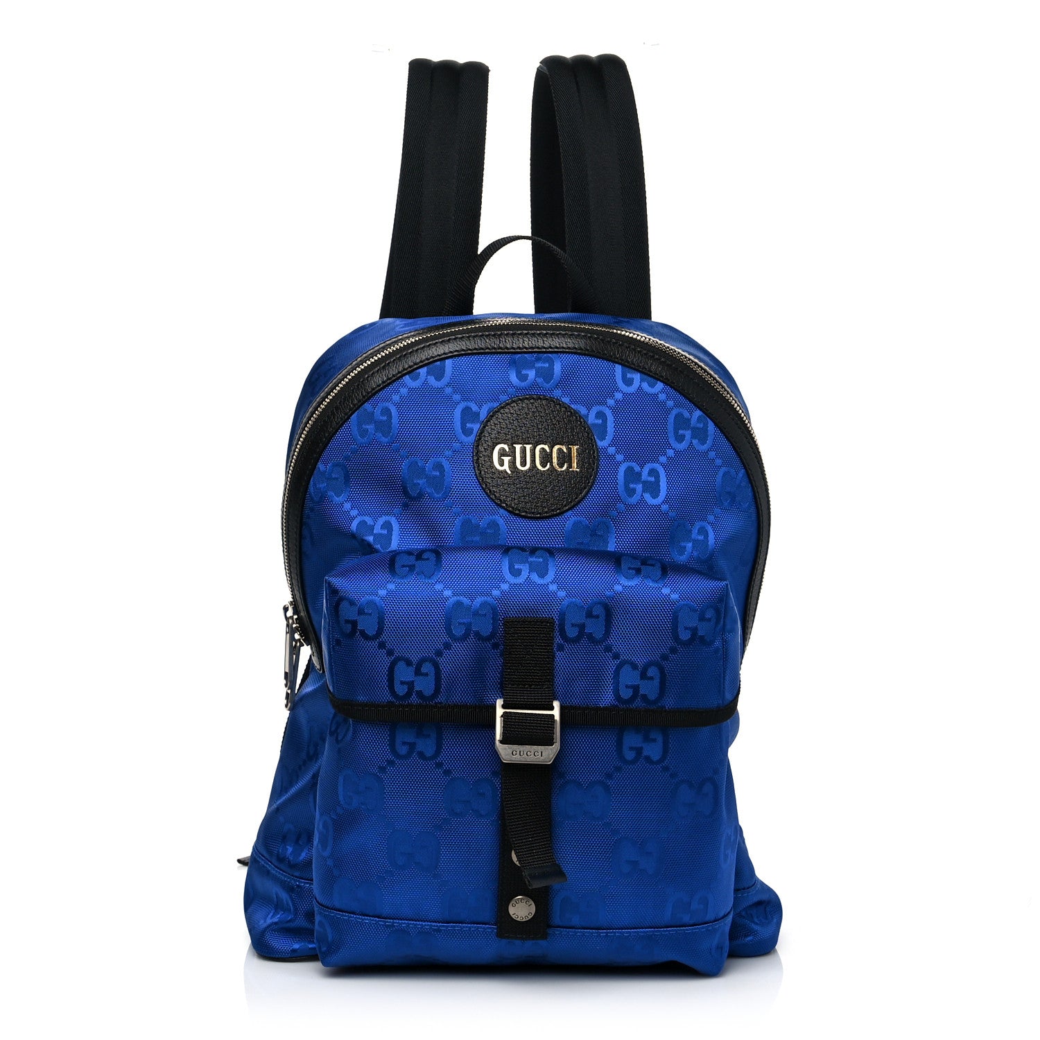 Gucci Econyl Nylon Monogram Off The Grid Backpack Guilted Blue Black 1 of 10