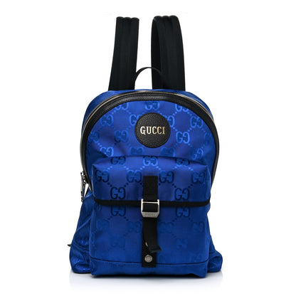 Gucci Econyl Nylon Monogram Off The Grid Backpack Guilted Blue Black 1 of 10