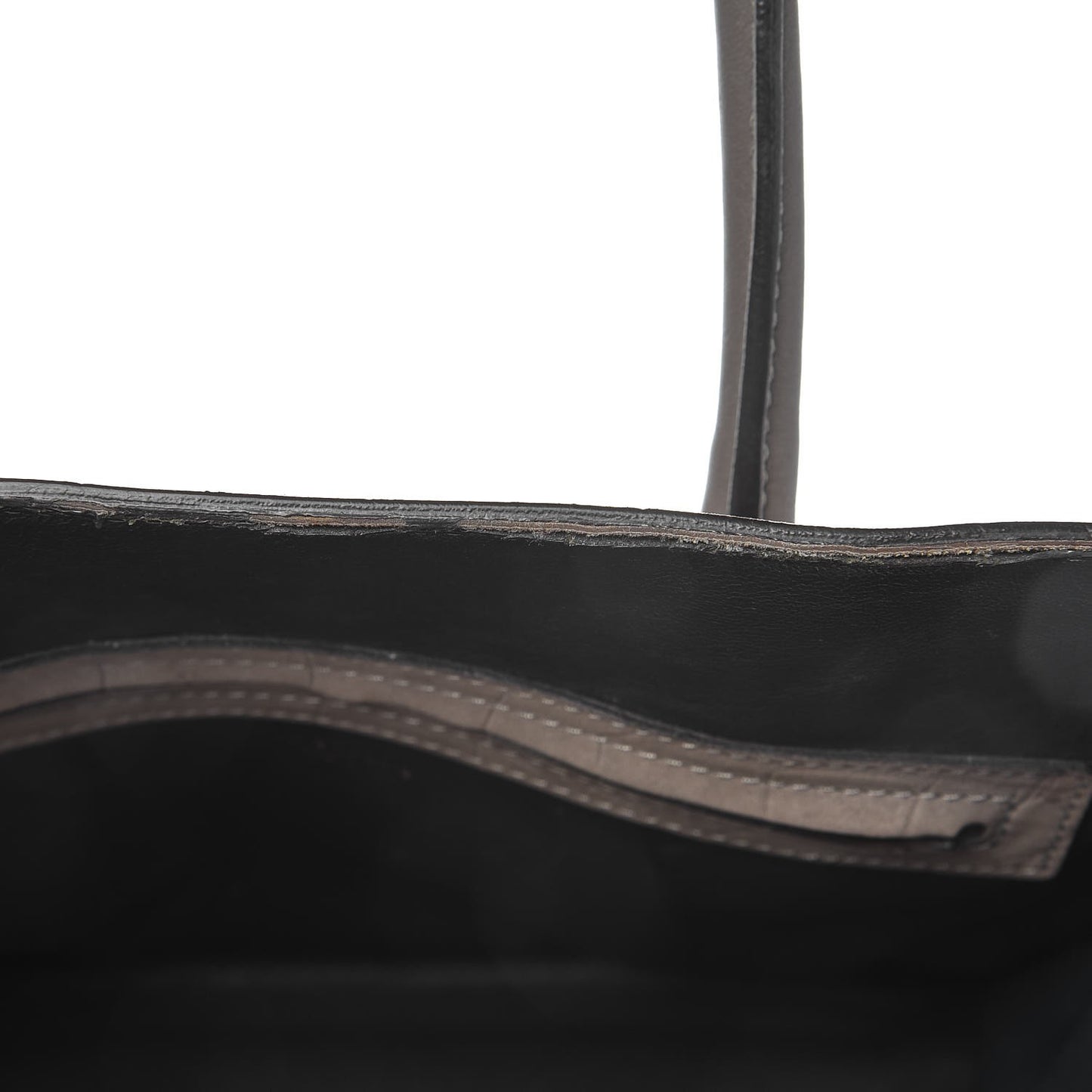 Crocodile Embossed Nubuck Medium Phantom Luggage Grey