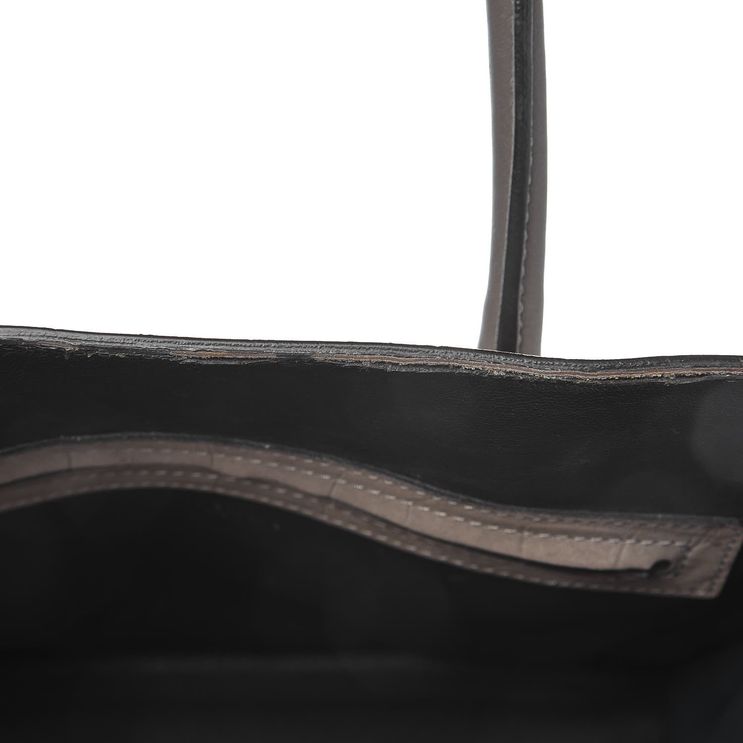 Celine Crocodile Embossed Nubuck Medium Phantom Luggage Grey 8 of 16