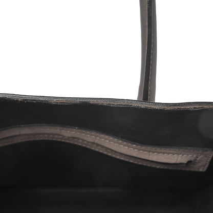 Celine Crocodile Embossed Nubuck Medium Phantom Luggage Grey 8 of 16