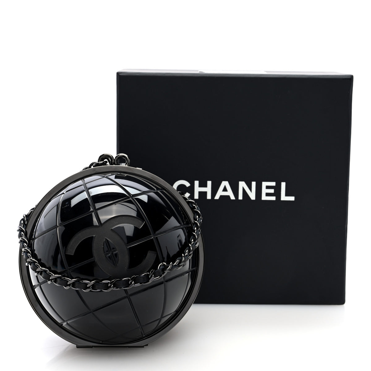 Plexiglass Around The World Clutch Black
