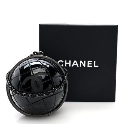 Chanel Plexiglass Around The World Clutch Black 10 of 10
