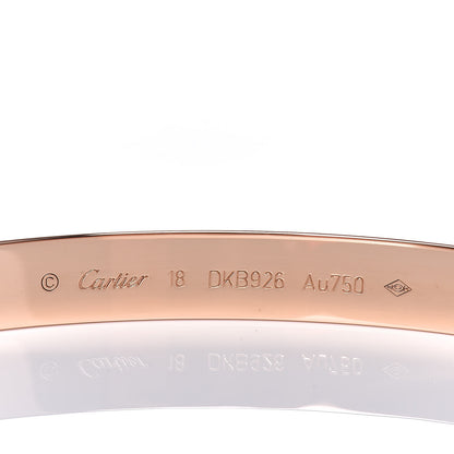 Cartier 18K Pink Gold LOVE Bracelet 18 7 of 10