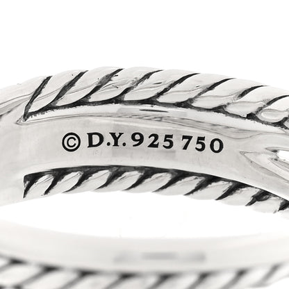 David Yurman Sterling Silver 18K Yellow Gold 6mm X Crossover Ring 58 8.5 4 of 4