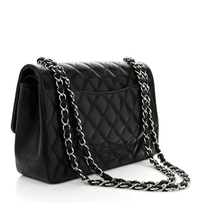 Chanel Lambskin Quilted Jumbo Double Flap Black 3 of 10