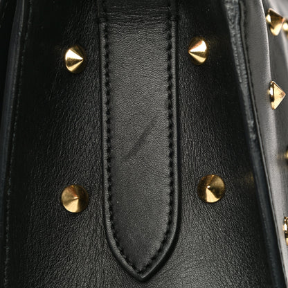 Alexander McQueen Calfskin Studded Small Padlock Crossbody Bag Black 17 of 21