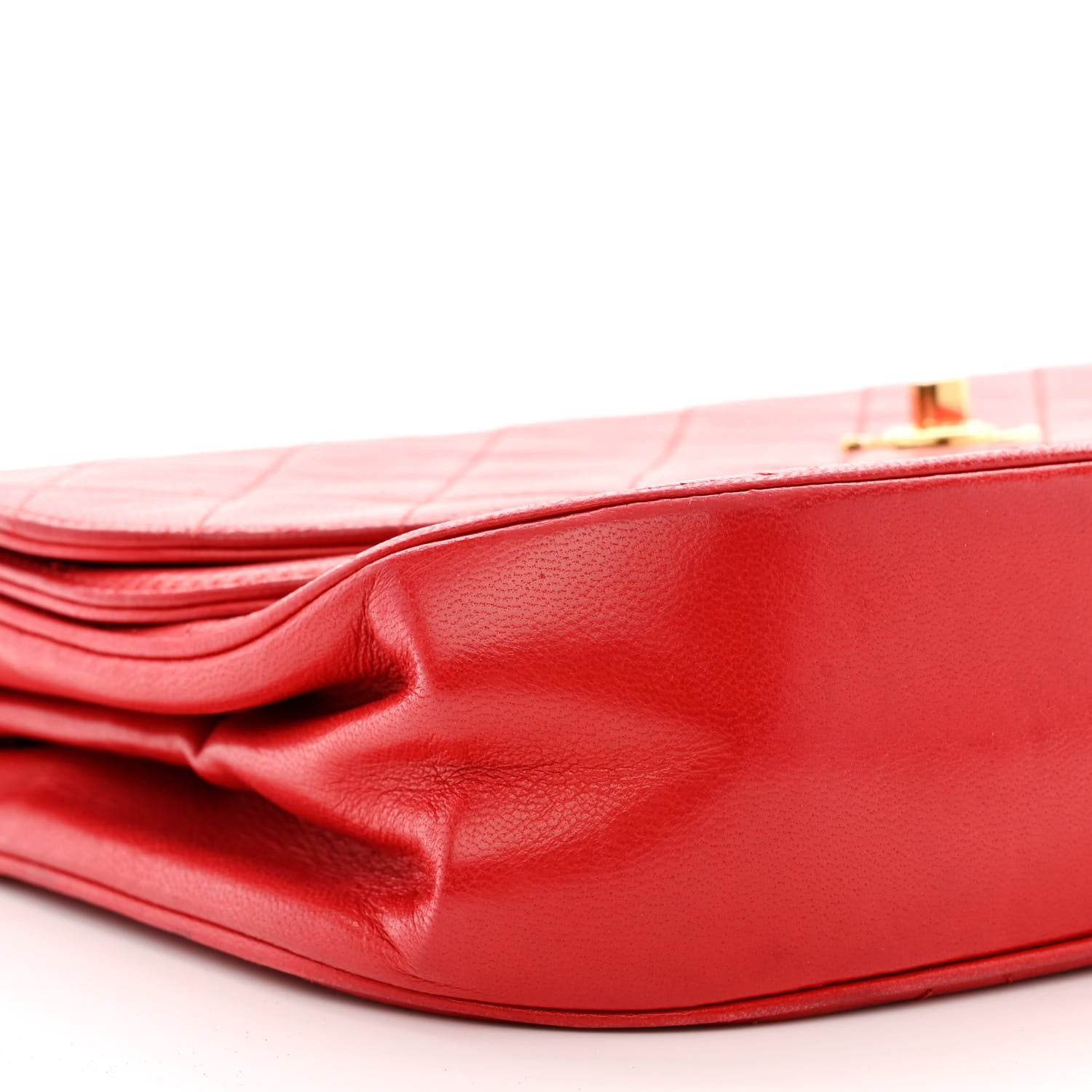 Chanel Lambskin Quilted Medium Single Flap Red 11 of 15