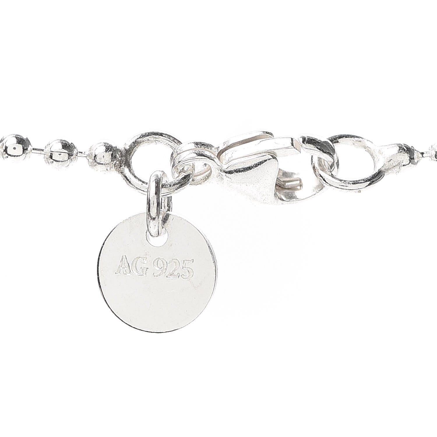 Tiffany Sterling Silver Round Tag Pendant Necklace 5 of 6