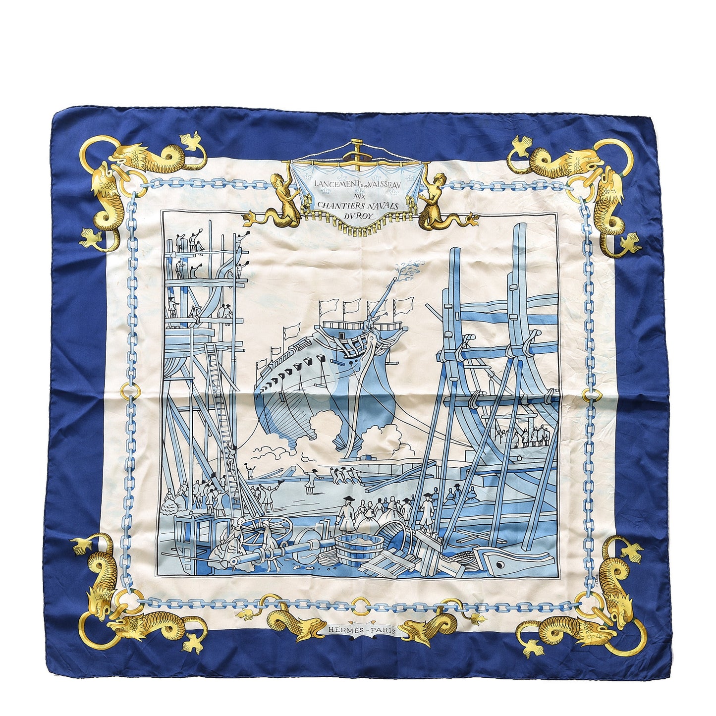 Silk Lancement D'Un Vaisseau Aux Chantier Navals Du Roy Scarf 90